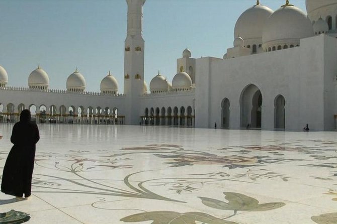 Abu Dhabi City Tour, Emirates Palace, Grand Mosque, Louvre Museum - Ferrari World and Yas Island from the outside