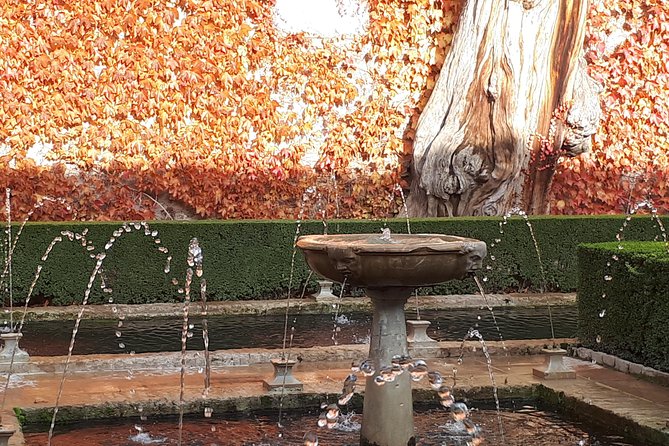 Alhambra Tour :Generalife Gardens ,Palaces and towers.Skiptheline - Starting at Restaurante La Mimbre