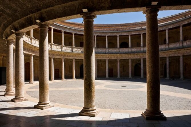Alhambra: tour with Nasrid Palaces. Admission not included - Carlos V Palace shows a later Granada