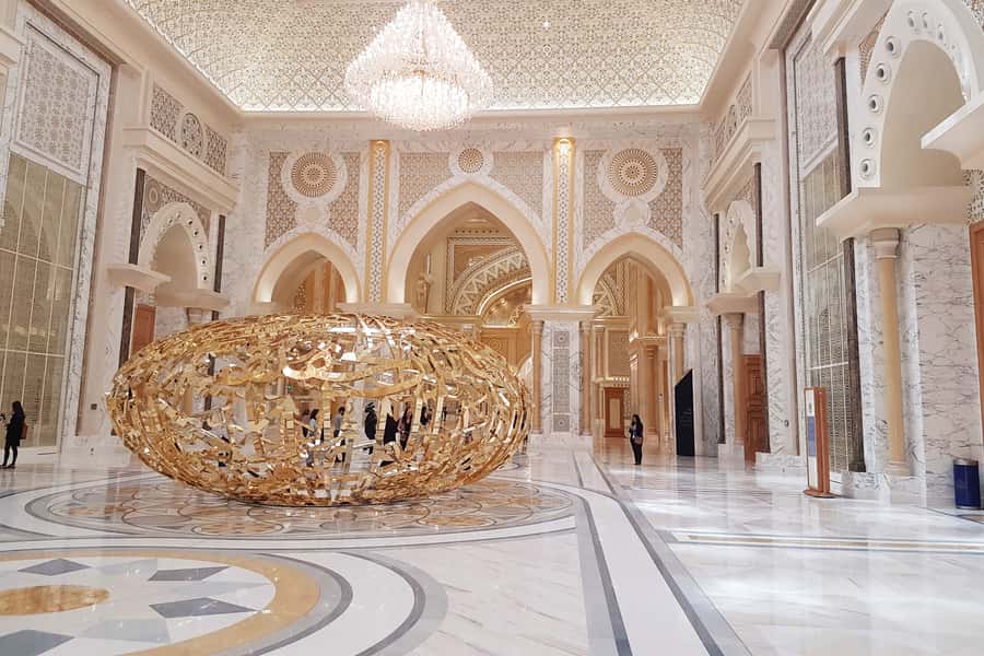 Dubai to Abu Dhabi Private Tour: Grand Mosque & Royal Palace - Etihad Towers and the city from above