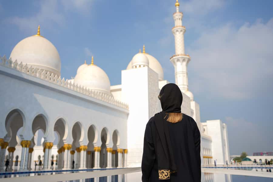 From Abu Dhabi: Grand Mosque, Royal Palace& Heritage Village - Qasr Al Watan shows Abu Dhabi at full scale