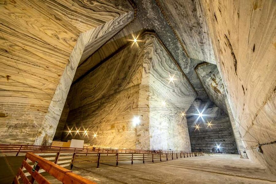 From Bucharest: Private Tour Salina Slanic: Salt Palace - The tunnels, halls, and salt formations