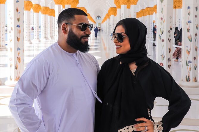 From Dubai To Abu Dhabi: Royal Palace, Grand Mosque &Etihad Tower - Corniche and Emirates Palace photo stops
