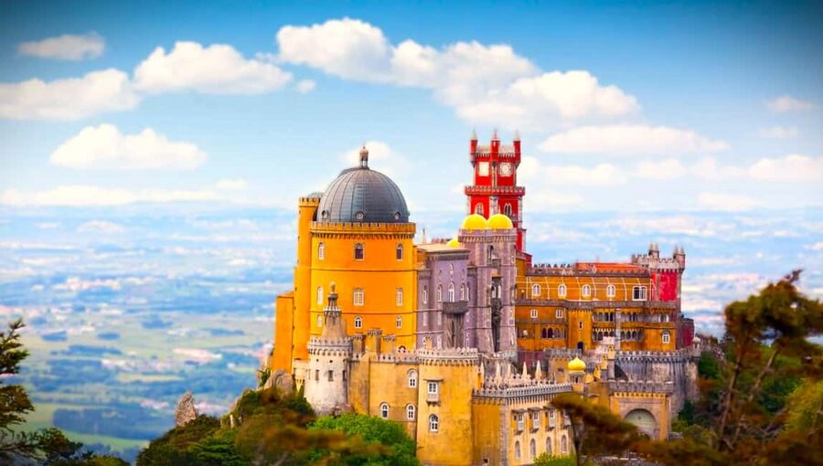 From Lisbon: Pena Palace, Regaleira, Sintra & Cascais Tour - Pena Palace: terraces, towers, and a ticket choice