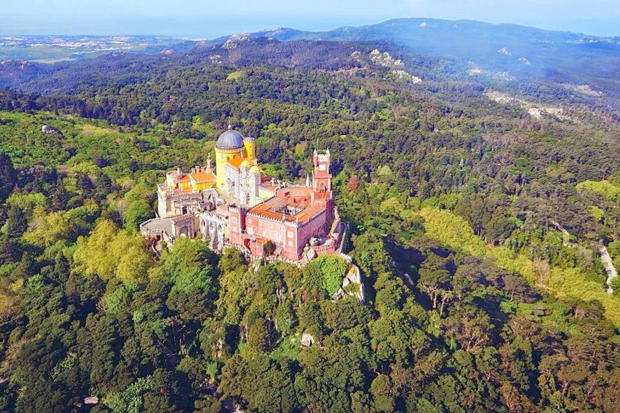 From Lisbon: Sintra Pena Palace Cascais 8-People Group Tour - Pena Palace: the main event
