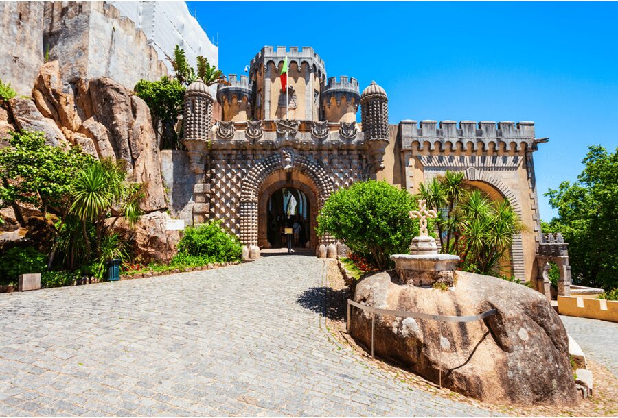 From Lisbon: Sintra, Pena Palace, Regaleira, Cabo da Roca, and Cascais - Guincho Beach and Cabo da Roca