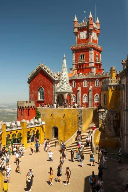 From Lisbon: Sintra, Pena Palace, Regaleira, Roca & Cascais - Seteais and Monserrate from the road