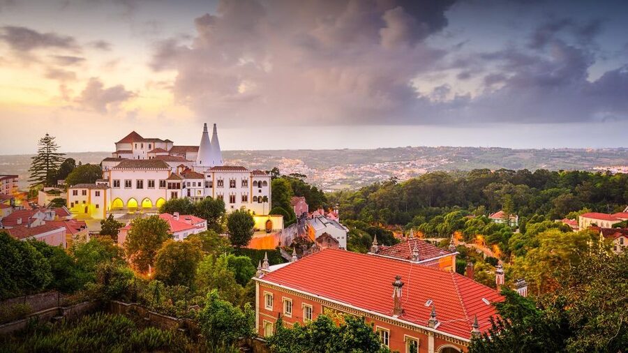 From Lisbon: Tour Sintra, Pena Palace, Regaleira and Cascais - Pena Palace and its hilltop gardens