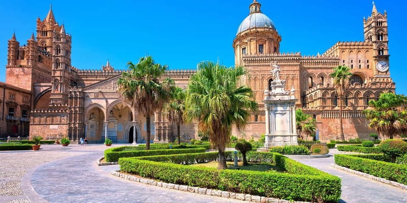 Golden Palermo: Visit the Cathedral, Royal Palace, and Palatine Chapel - Walking from the Cathedral to the Norman Palace
