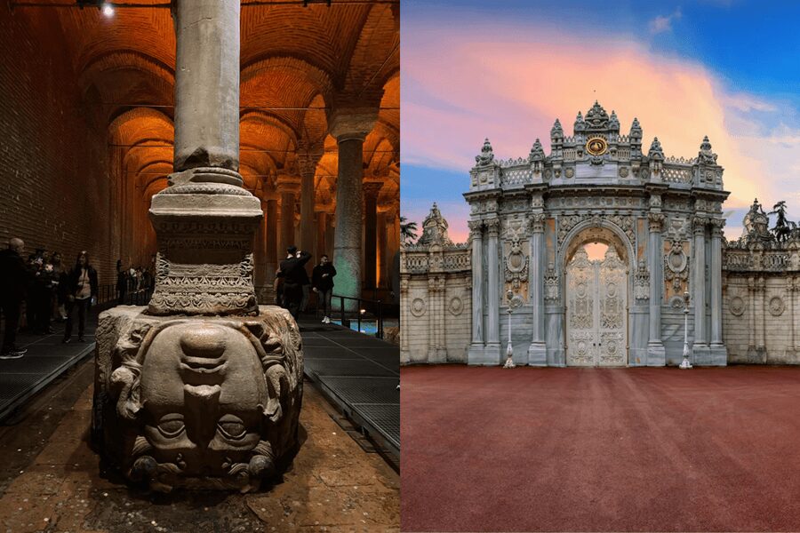 Istanbul: Basilica Cistern & Dolmabahce Palace Combo Ticket - Walking Beneath Istanbul at the Basilica Cistern