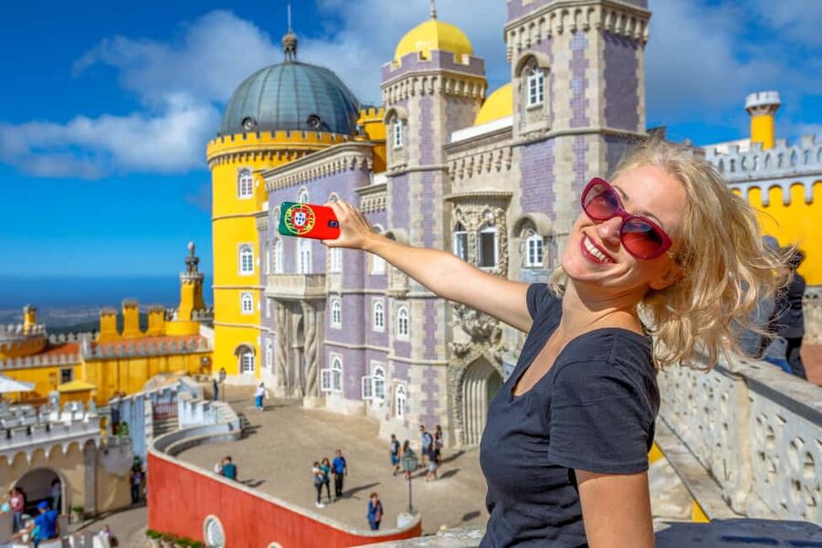 Lisbon: Pena Palace, Sintra, Regaleira, Roca, Cascais Tour - Reaching Pena Palace from Lisbon