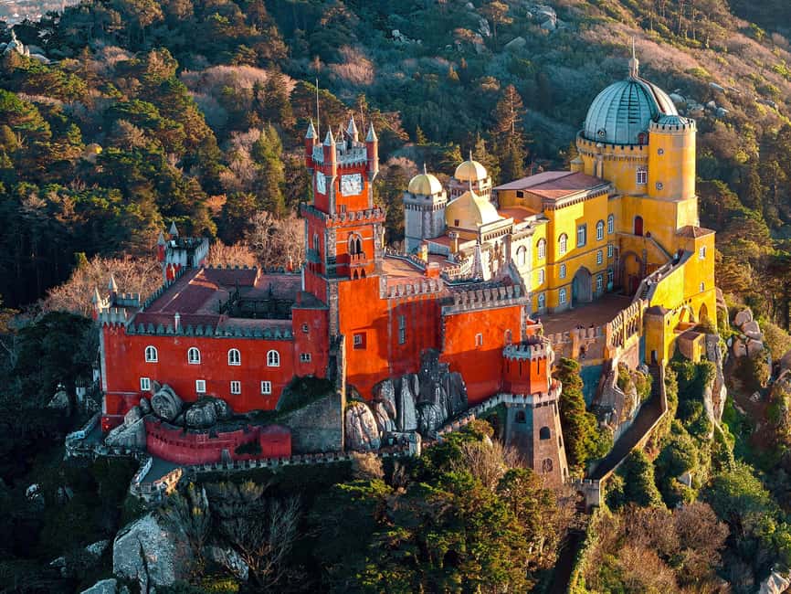 Lisbon: Sintra, Pena Palace, Cabo da Roca, & Cascais Tour - Entering Pena Palace through the gardens