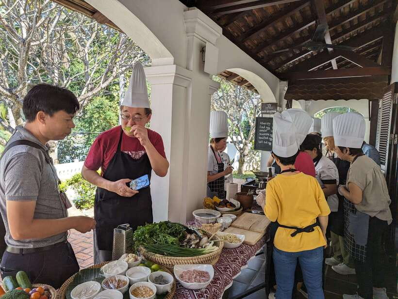 Luang Prabang: Cooking Class at the Former Royal Palace - Cooking Lao food at Alame Restaurant