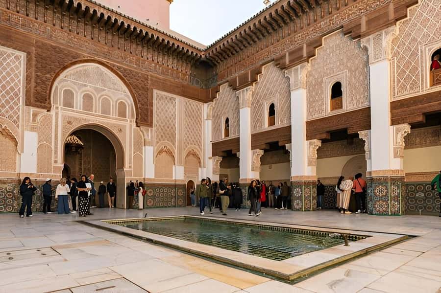 Marrakech: Bahia Palace, Ben Youssef Medersa, & Souks Tour - Ben Youssef Medersa and the student rooms
