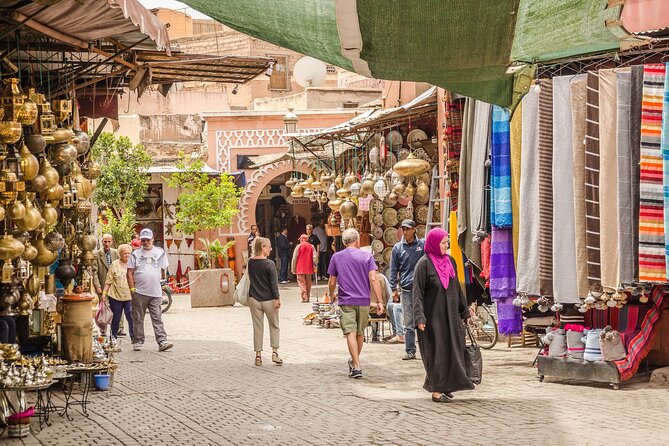Marrakech: Bahia Palace, Saadian Tombs, Souk and Medina Tour - Bahia Palace, tilework, courtyards, and crowds