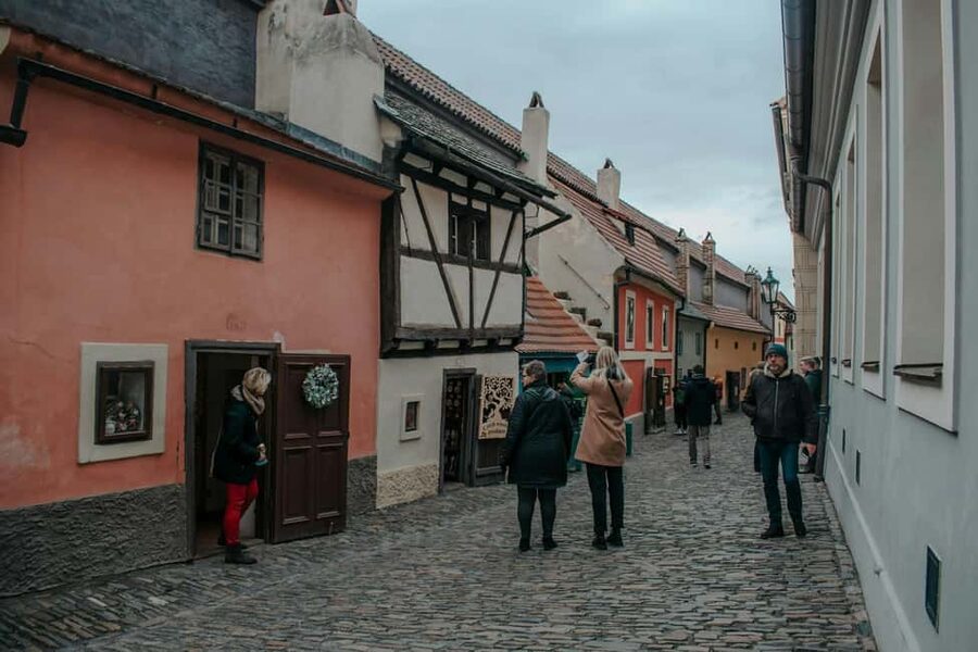 Prague Castle, St. Vitus Cathedral, Royal Palace, St. George's Basilica - Golden Lane, alchemists, and Franz Kafka