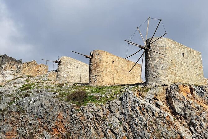Private Tour-Knossos Palace Zeus Cave&Olive Oil Mill from Elounda - Windmills above the Lasithi Plateau