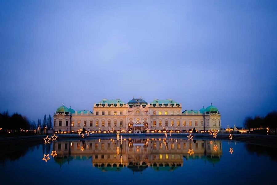 Private Vienna Night Tour – Palaces & City Lights - Belvedere Palace under lights
