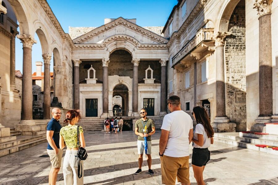 Split Old Town and Diocletian's Palace Tour - Peristyle courtyard and the Cathedral of Saint Domnius